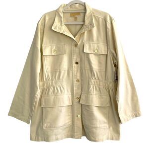 Micheal Kors Utility Jacket Color: Bone Size: XLG